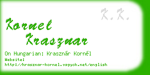 kornel krasznar business card